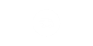 Icon of a fast delivery truck symbolizing quick shipping services.