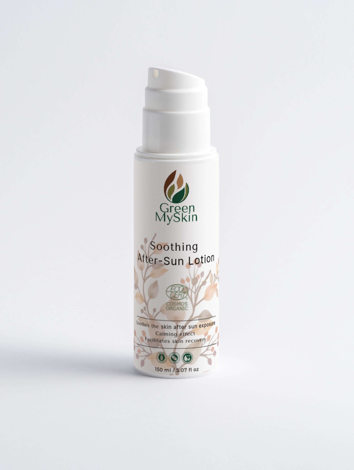 Soothing After-Sun Lotion bottle with nourishing relief for sun-exposed skin.