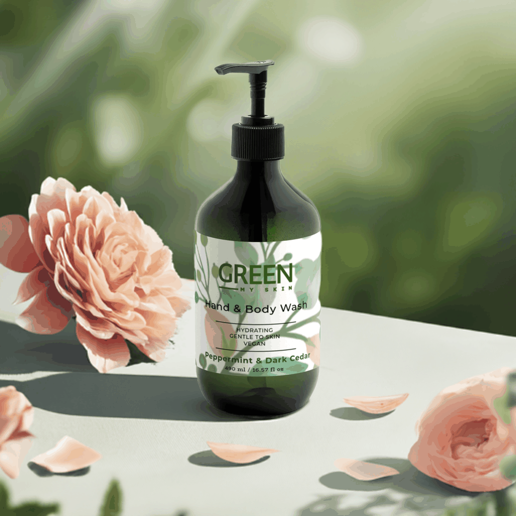 Gentle Hand-Body-Wash with Peppermint & Dark Cedar, Hydrating Moisture for Daily Use
