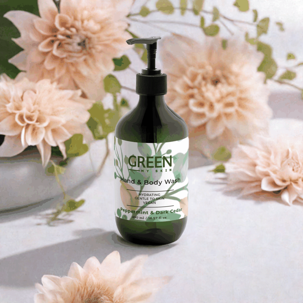 Gentle Hand-Body-Wash with Peppermint & Dark Cedar, Hydrating Moisture for Daily Use