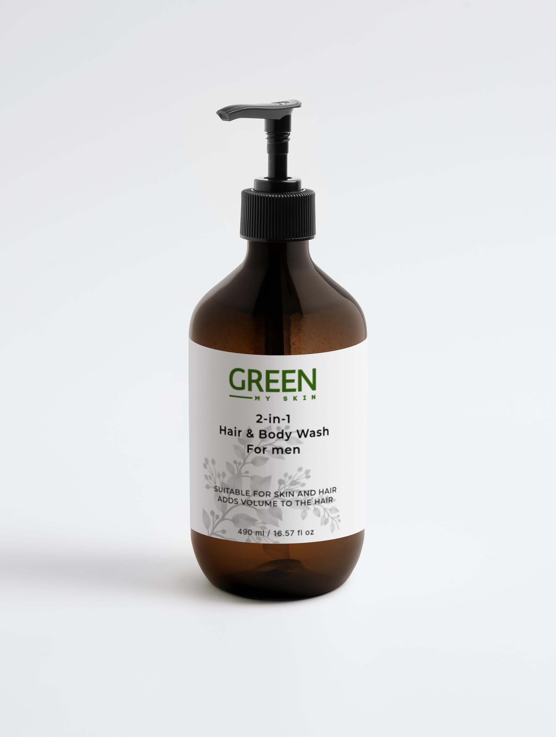 2-in-1-hair-body-wash for men, enriched with Betaine and Wheat Protein, cleanses and strengthens hair and skin, perfect for all skin types.