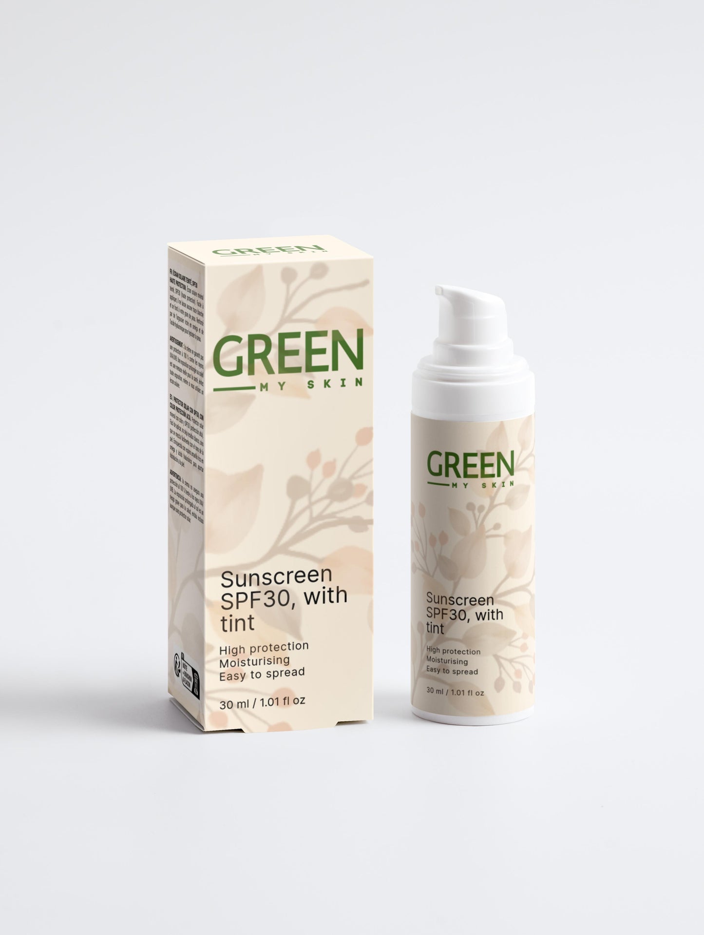 Crème solaire SPF30, avec teinte