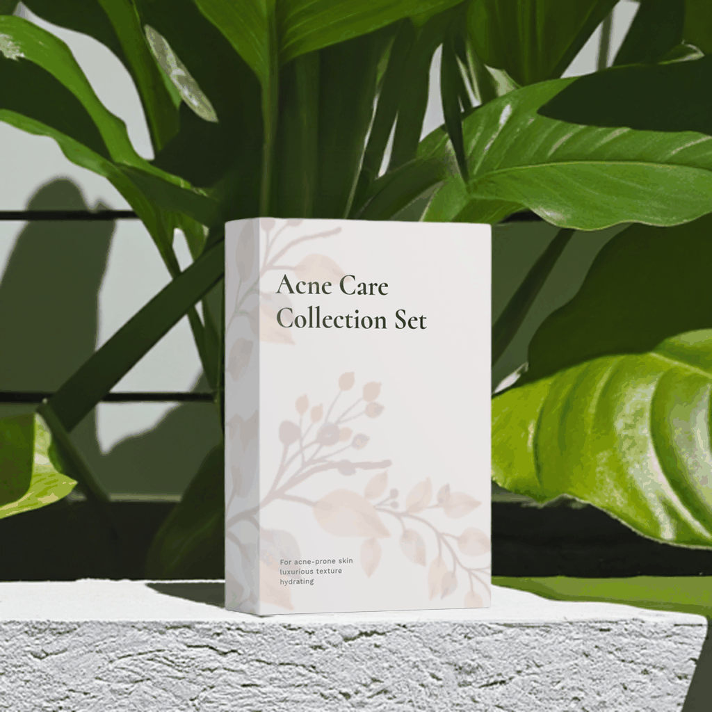acne-care Collection Box from greenmyskin.com, featuring a curated set of products to target acne, reduce blemishes, and promote clear, healthy skin. Suitable for all skin types.