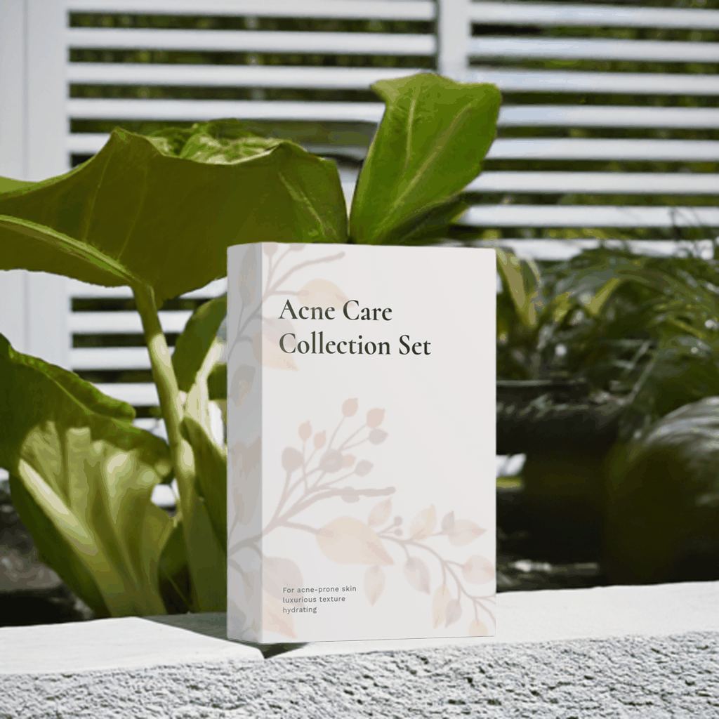 acne-care Collection Box from greenmyskin.com, featuring a curated set of products to target acne, reduce blemishes, and promote clear, healthy skin. Suitable for all skin types.