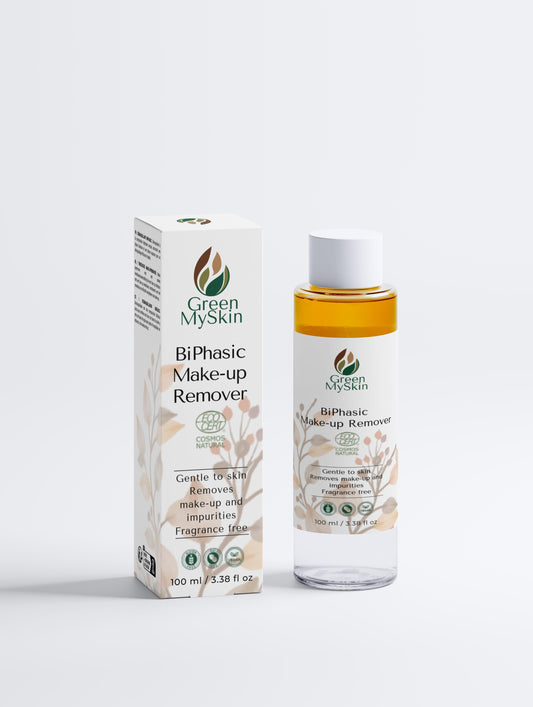 BiPhasic Make-up Remover for Sensitive Skin, gentle cleanser, oil-water formula, removes make-up and impurities, 100ml.