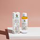 BiPhasic make-up remover bottle for sensitive skin, gentle cleanser with two-phase composition.