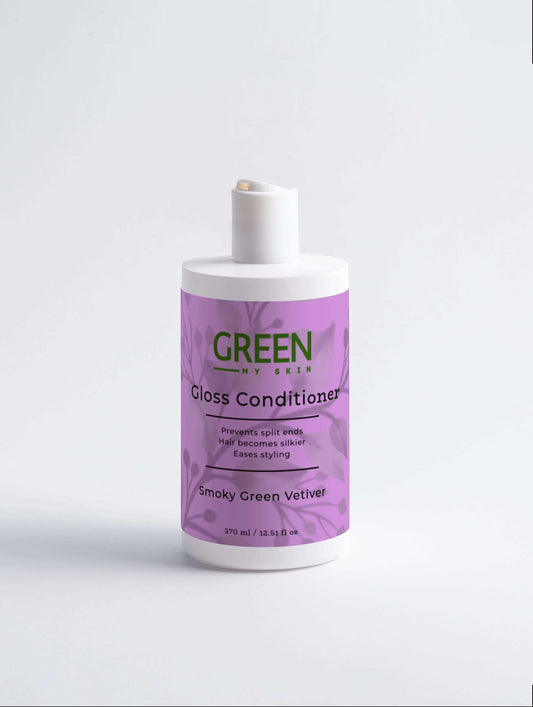 gloss-conditioner Smoky Green Vetiver bottle for smoother, silkier hair