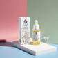 Natural retinol alternative oil serum in a bottle and box, promoting skin renewal and an even tone.