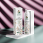 Lightweight moisturising day cream with hyaluronic acid for radiant skin, featuring packaging amidst greenery.