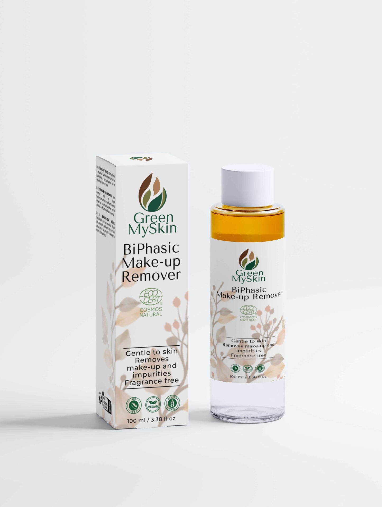 BiPhasic Make-up Remover bottle and packaging for sensitive skin.