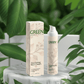 Nourishing Rich Cream bottle and packaging with green leaf background, designed for dry skin hydration and protection.