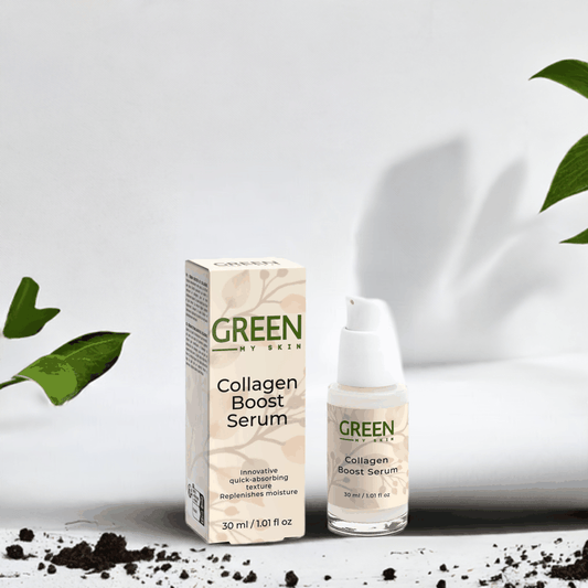Collagen Boost Serum with innovative quick-absorbing texture for moisture replenishment, boosts smoothness and hydration.